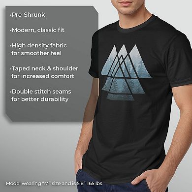 Men's Sacred Geometry Misty Forest Graphic Tee