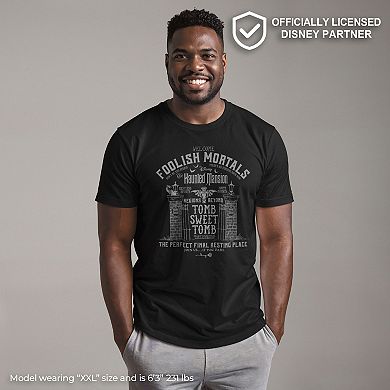 Men's The Haunted Mansion Welcome Foolish Mortals Sweet Tomb Graphic Tee