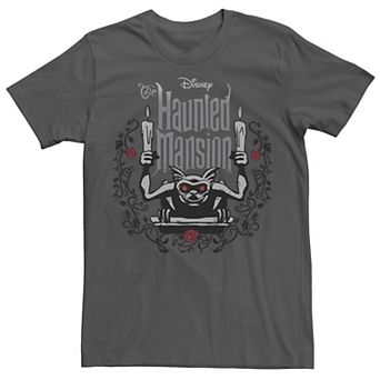 Men's The Haunted Mansion Gargoyle Candles Roses Graphic Tee