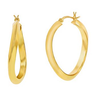 Argento Bella Twist Hoop Earrings