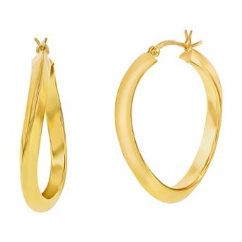 Argento Bella Twist Hoop Earrings