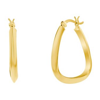 Argento Bella Triangle-Shaped Hoop Earrings