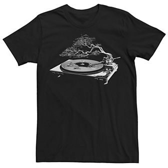 Men's Record Player Bonsai Sound of Zen Graphic Tee