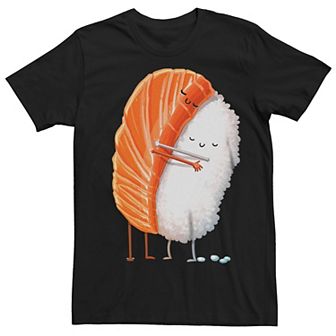 Men's Sake Salmon Sushi Hug Graphic Tee