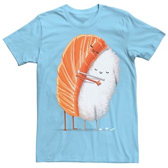 Men's Sake Salmon Sushi Hug Graphic Tee