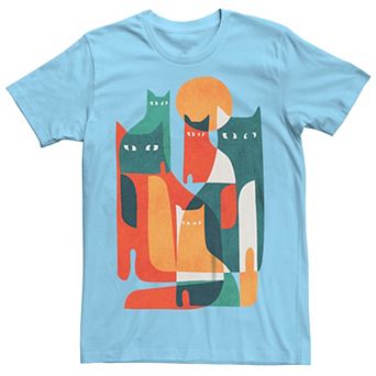 Men's Abstract Cats Graphic Tee