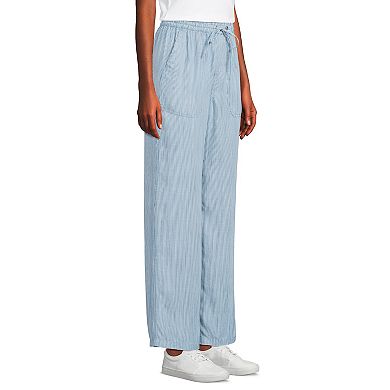 Petite Lands' End Tencel High Rise Wide Leg Pants