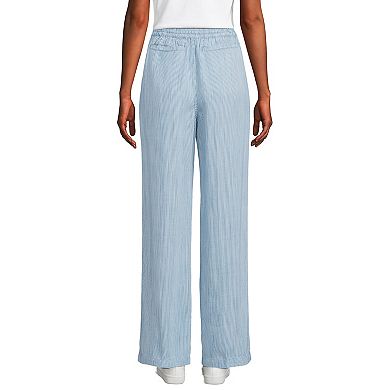 Petite Lands' End Tencel High Rise Wide Leg Pants