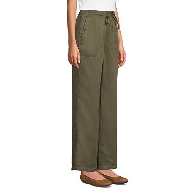 Women's Lands' End Tencel High-Rise Wide Leg Pants