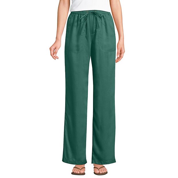 Women's Lands' End Tencel High-Rise Wide Leg Pants