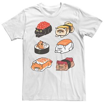 Men's Sushi Persian Cats Graphic Tee