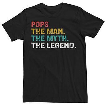 Men's Father's Day Pops The Man Myth Legend Graphic Tee