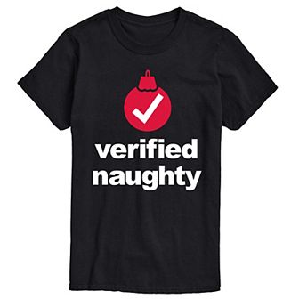 Big & Tall Verified Naughty Graphic Tee