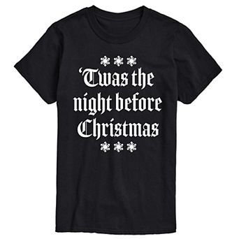 Big & Tall T'was The Night Before Christmas Graphic Tee