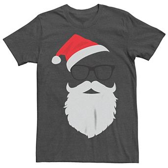 Men's Christmas Hipster Santa Graphic Tee