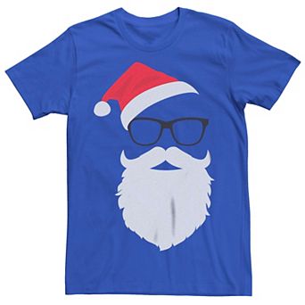 Men's Christmas Hipster Santa Graphic Tee