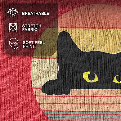 Men's Retro Cat Circle Graphic Tee