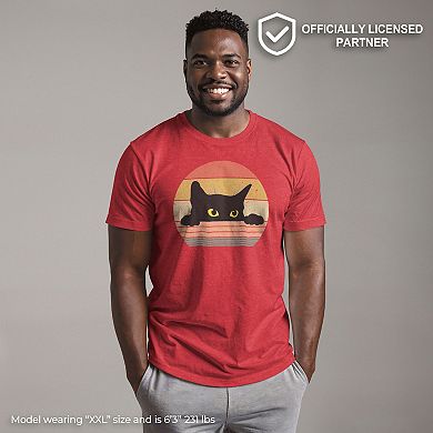 Men's Retro Cat Circle Graphic Tee
