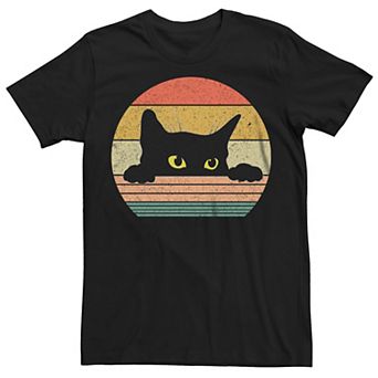 Men's Retro Cat Circle Graphic Tee