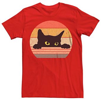 Men's Retro Cat Circle Graphic Tee
