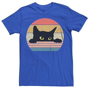 Men's Retro Cat Circle Graphic Tee
