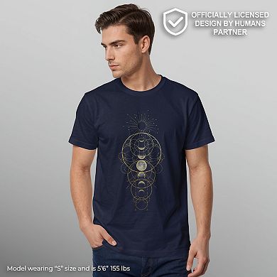 Men's Moon Phases Abstract Graphic Tee