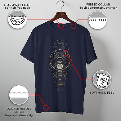 Men's Moon Phases Abstract Graphic Tee