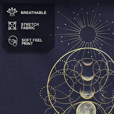 Men's Moon Phases Abstract Graphic Tee