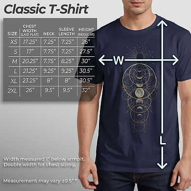Men's Moon Phases Abstract Graphic Tee