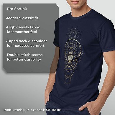 Men's Moon Phases Abstract Graphic Tee