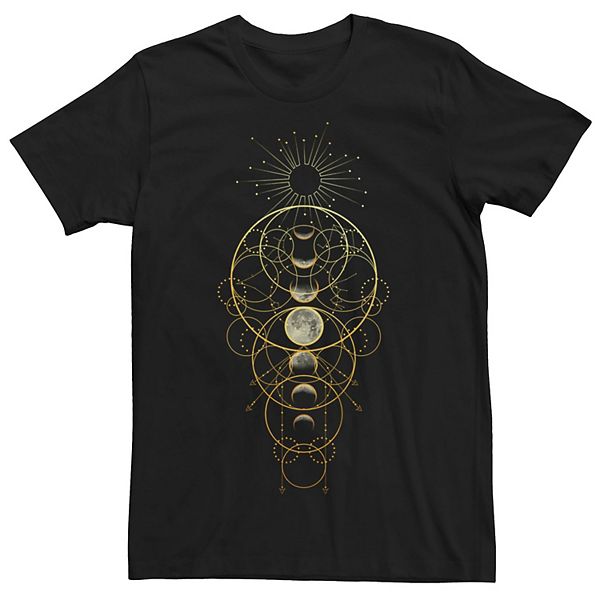Men's Moon Phases Abstract Graphic Tee