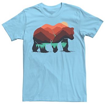 Men's Stay Wild Bear Forest Landscape Graphic Tee