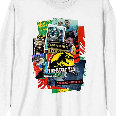 Men's Jurassic Park Movie Collage Graphic Tee