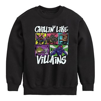 Boys 8-20 TMNT Mutant Mayhem Chillin' Like Villians Fleece Sweatshirt