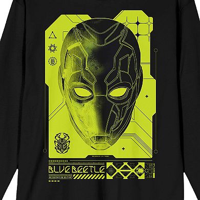 Men's Blue Beetle Mask Graphic Tee