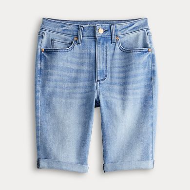 Petite Sonoma Goods For Life Roll Cuff Jean Bermuda Shorts