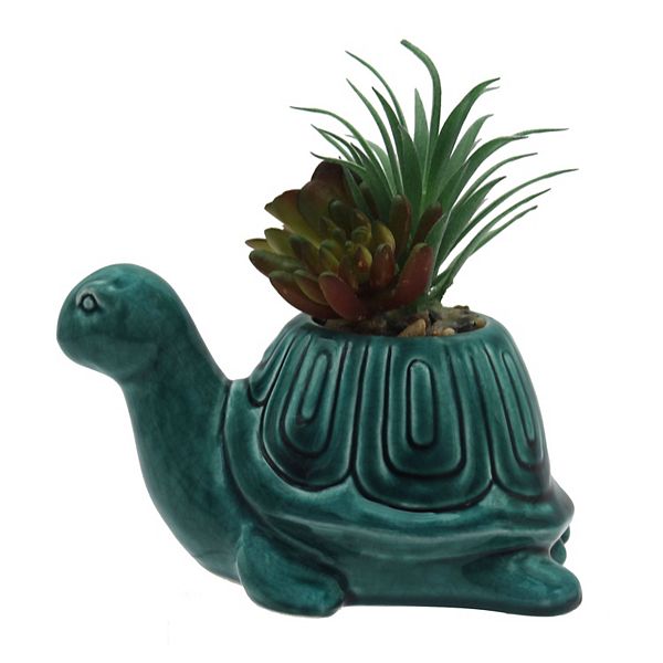 Sonoma Goods For Life® Artificial Air Plant In Teal Turtle Planter ...