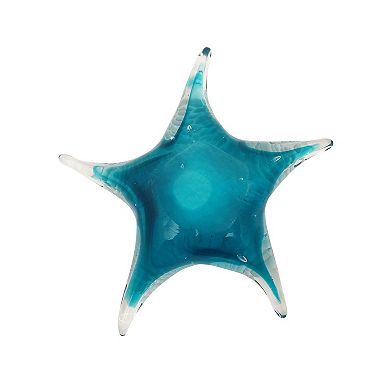 Sonoma Goods For Life® Decorative Glass Teal Starfish Table Decor