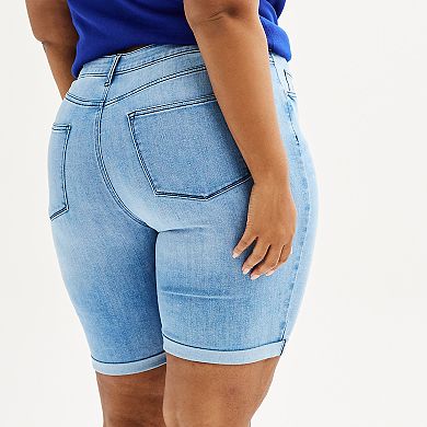 Plus Size Sonoma Goods For Life Roll Cuff Jean Bermuda Shorts