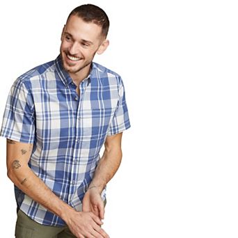 Big & Tall Eddie Bauer Voyager Flex Short Sleeve Button Down Shirt
