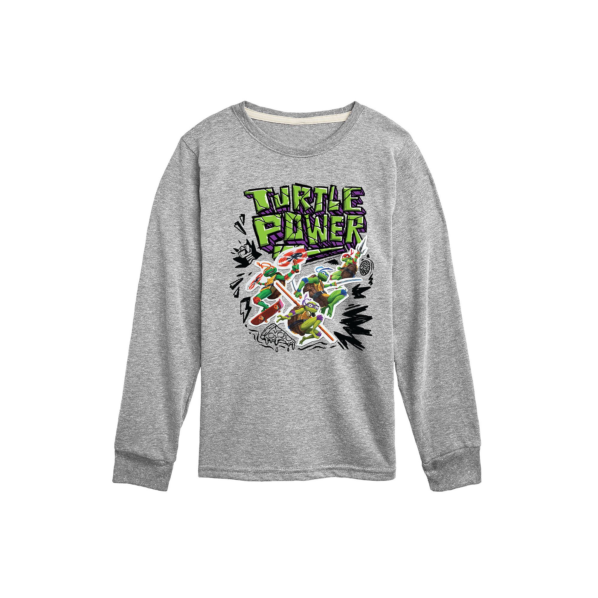 Boys 8-20 TMNT Mutant Mayhem Turtle Power Long Sleeve Graphic Tee, Boys, S