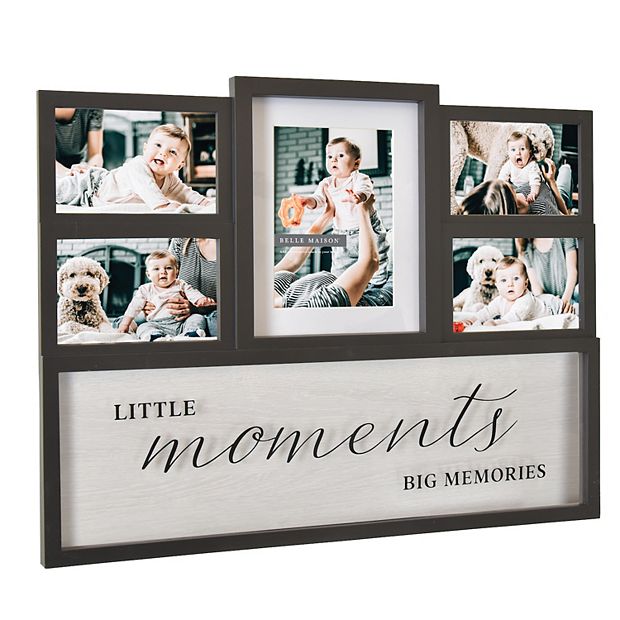 Belle Maison Gray & White 5-Opening Collage Frame