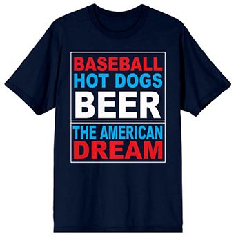 Men's Americana Baseball Hot Dogs Graphic Tee