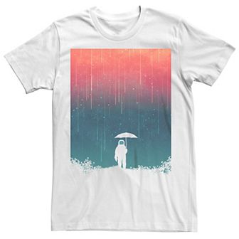 Men's Astronaut Cosmic Rain Pour Graphic Tee