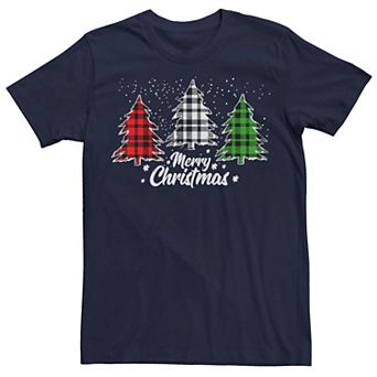 Men's Christmas Merry Trees Buffalo Graphic Tee