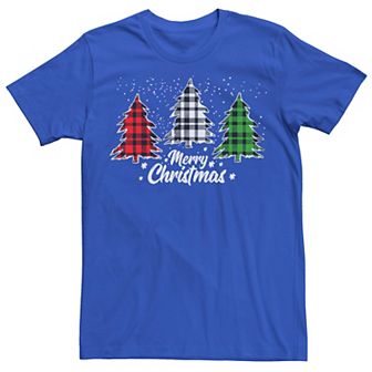Men's Christmas Merry Trees Buffalo Graphic Tee