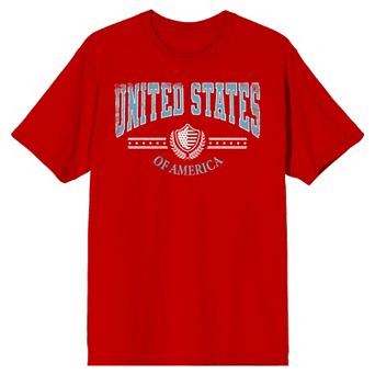 Men's American USA Crest Graphic Tee