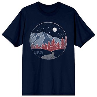 Men's Americana Starry Mountains Graphic Tee