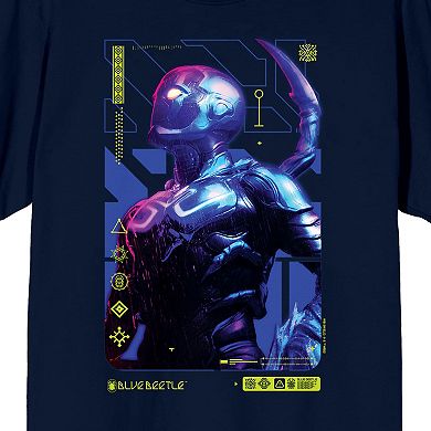Men's Blue Beetle Superhero Pose Graphic Tee