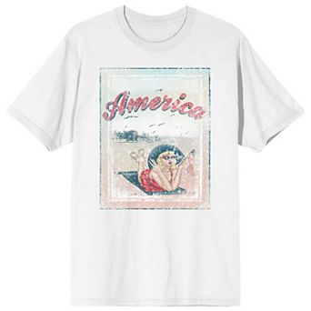 Men's Americana Vintage Pin-Up Graphic Tee